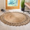 Tapis de couleur unie en jute tissé à la main Salacia