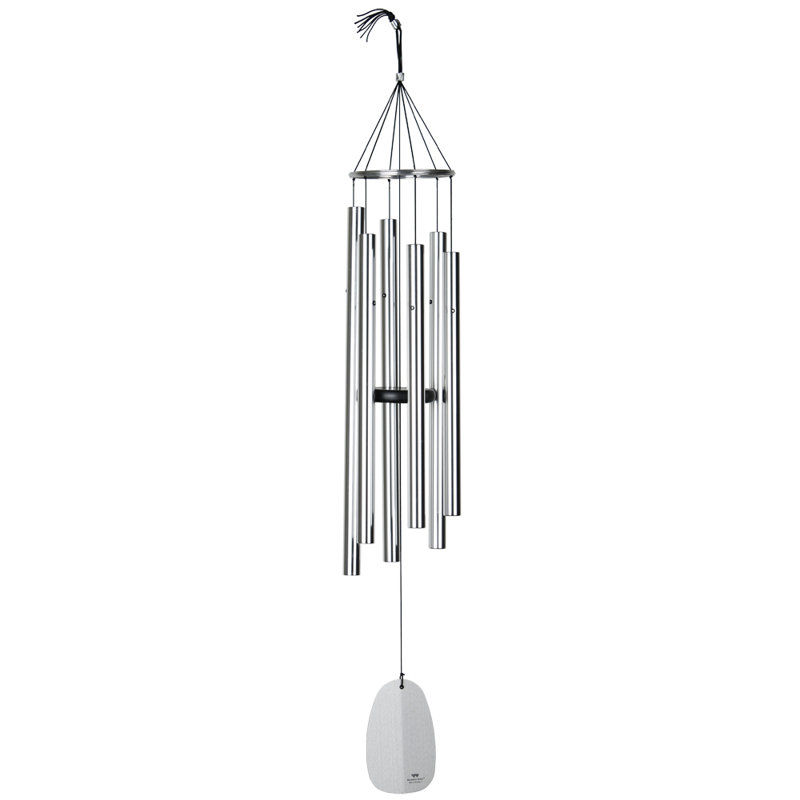 Carillon Bells of Paradise ™, H 44 po x l 7,5 po x P 7,5 po, Argenté / blanc