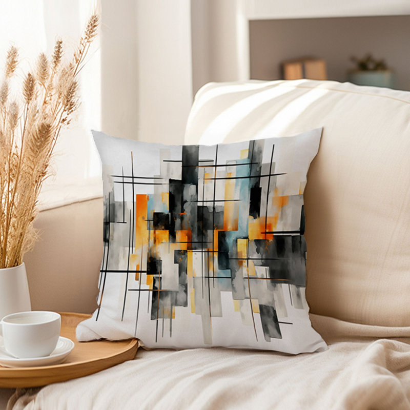 Abstract Chromatic Abstract Shapes Modern, 18"H x 18" W