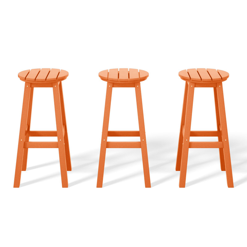 Tabouret de bar rond 29 po Laguna, Orange