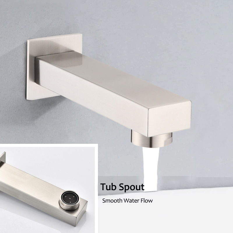 Ensemble de douche en nickel brossé - pomme de pluie 10 po, douche à main, résistance à la corrosion, système de buse autonettoyant avec mélange d'air, conception de fuite