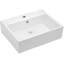 21" W x 16" L White Ceramic Rectangular Bathroom Drop-in Vessel Sink with Overflow Hole