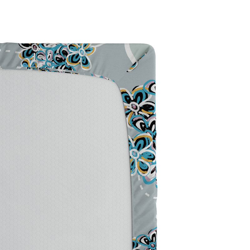 Microfiber Floral Fitted Sheet, Full Fitted Sheet