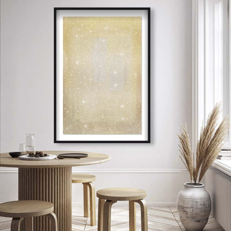 Golden Haze Framed Graphic Art, 55.5" H x 37.5" W, Black Shadowbox