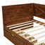 Lit de jour en bois avec 2 tiroirs et garde-corps rustique-639963193