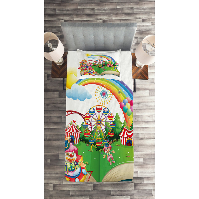 Polyester Coverlet, Twin Bedspread + 1 Sham