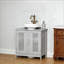 Armoire de rangement sous le lavabo avec tablette réglable-1959209875