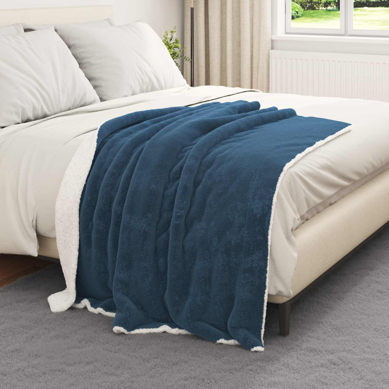 5.3-32 Throw Blanket, Navy Blue, 150cm x 130cm