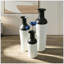 Ensemble de 3 vases de sol décoratifs en métal avec motif de feuilles, vases hauts blancs et noirs pour la décoration de salon et de vestibule