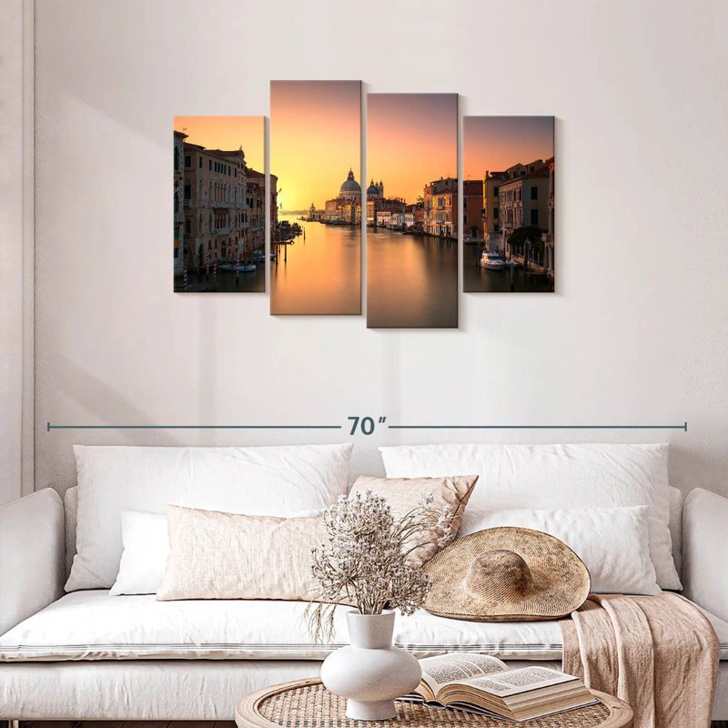 Lilie Grand Canal au coucher du soleil, H 27 po x l 43 po