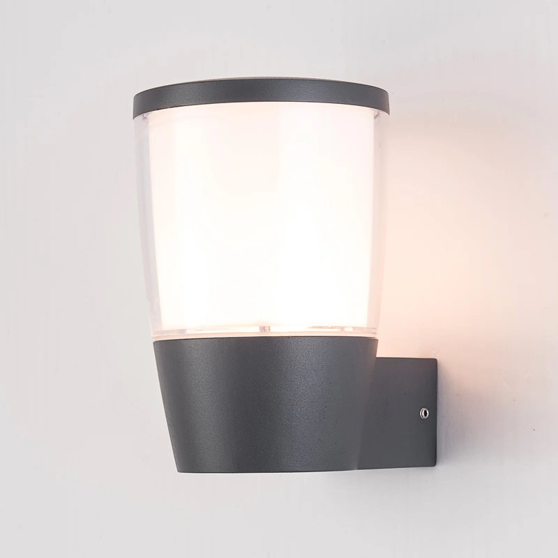 Canonsburg 16.3cm H Outdoor Armed Sconce, Grey