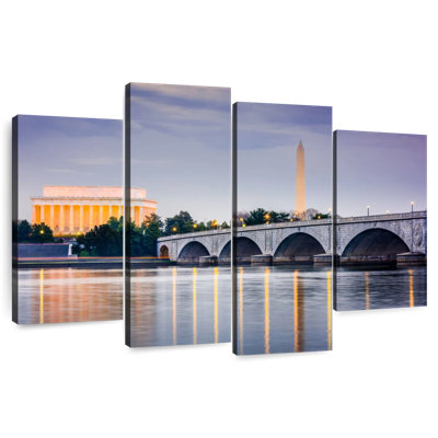 Arlington Memorial Bridge At Dusk