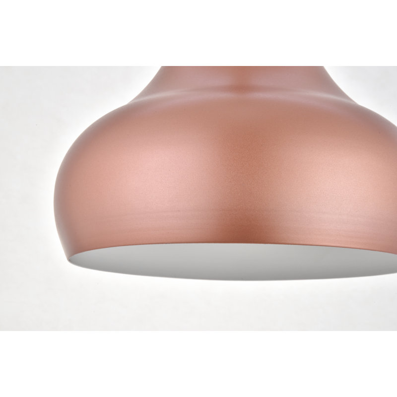Beaudry 1 - Light Single Pendant, Honey Gold, 15" H x 11.5" W x 11.5" D