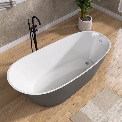 Baignoire de trempage autoportante en acrylique 67 po. X 30 po.