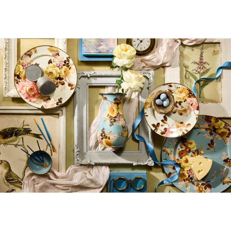 Wild Rose Charger/Plate, Slate