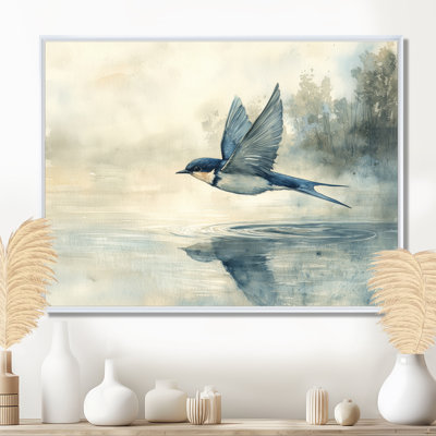 Hirondelle, écume de l'eau I - oiseau, art mural
