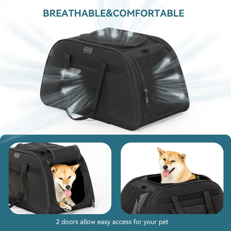 Petsfit Rolling Pet Breathable Carrier with Removeable Wheels for