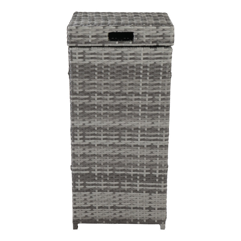27 Gallon Trash Can, Gray