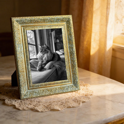8" x 10" Antique Gold 3 PCS Modern Classic Picture Frame for Memory Display