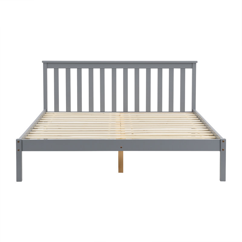 Matthew Solid Wood Bed, Grey, King (5')