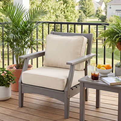 6 Inch Sunbrella Outdoor Chair Seat Back Cushion Set