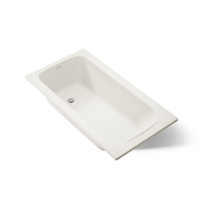 Avec 60 In. X 32 In. Drop-In Bath, Off White