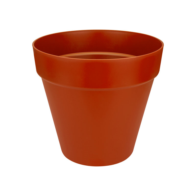 Pot Planter, 35.2cm H x 39cm W x 39cm D, Brique
