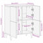 60cm Solid Wood Sideboard