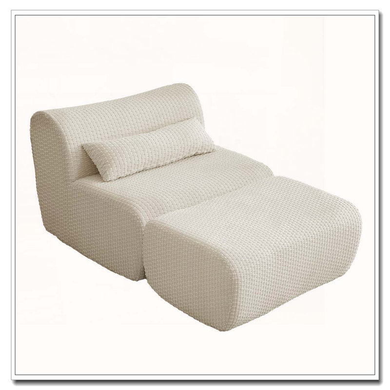 Modern Accent Chair, Cream
