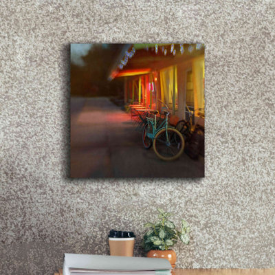 Jennifers Bike by Dawn D Hanna Wrapped Canvas Painting Jennifers Bike by Dawn D Hanna Wrapped Canvas Painting