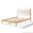 Solid Wood Bed Frame With Fleece Upholstered Headboard-116331693