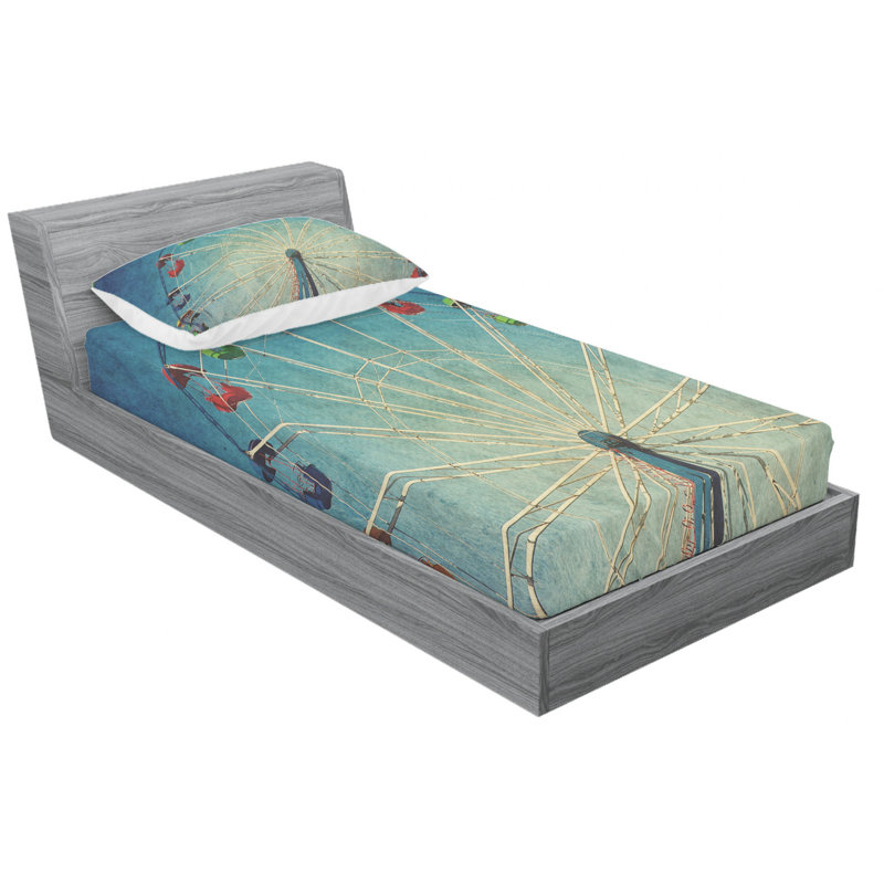 Microfiber Sheet Set, Twin Sheet Set with Fitted Sheet