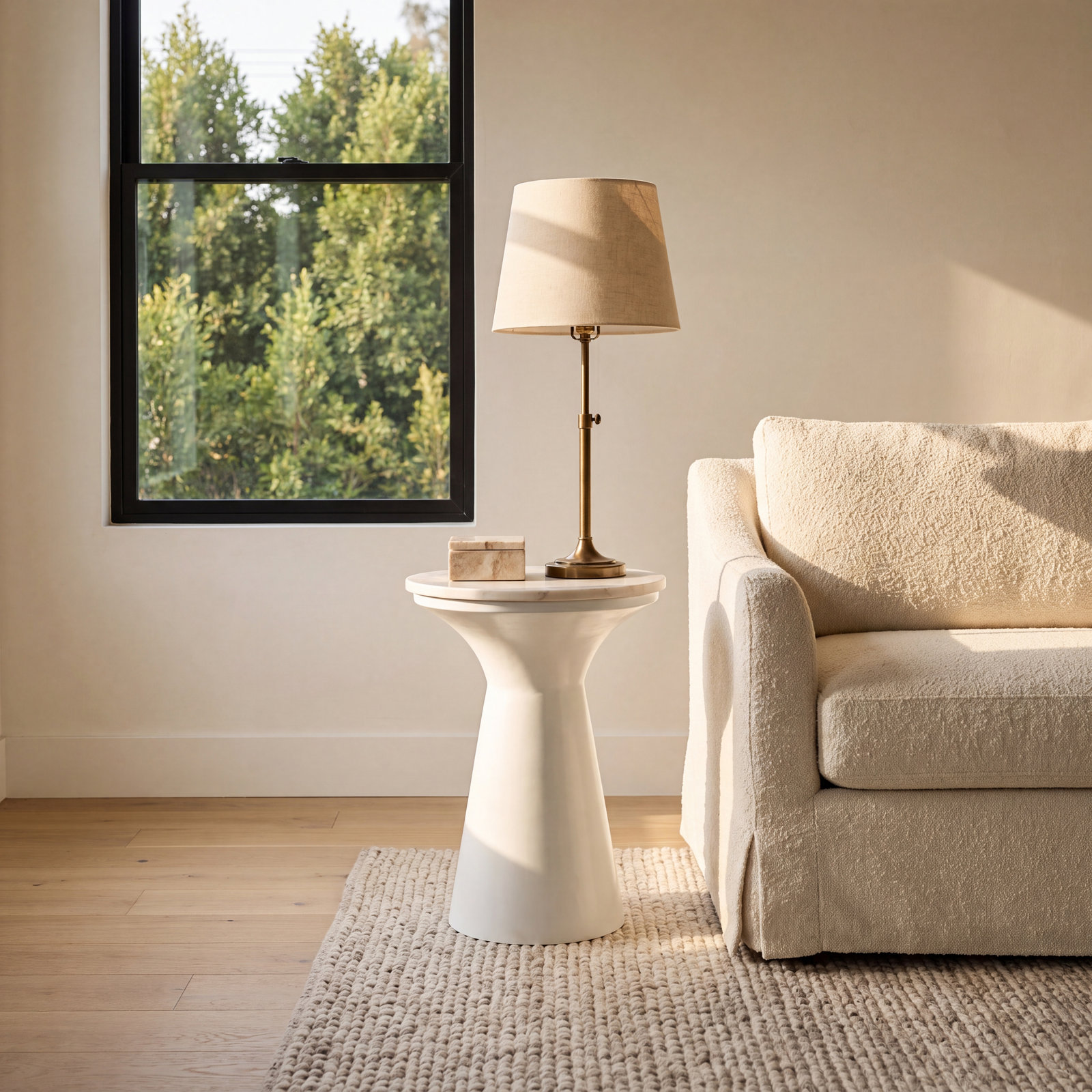 Quinley End Table, White