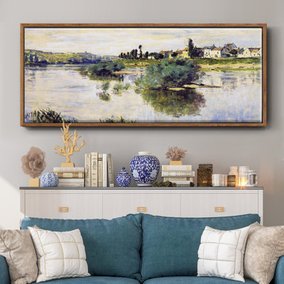 The Seine at Lavacourt, 1878- Framed Canvas