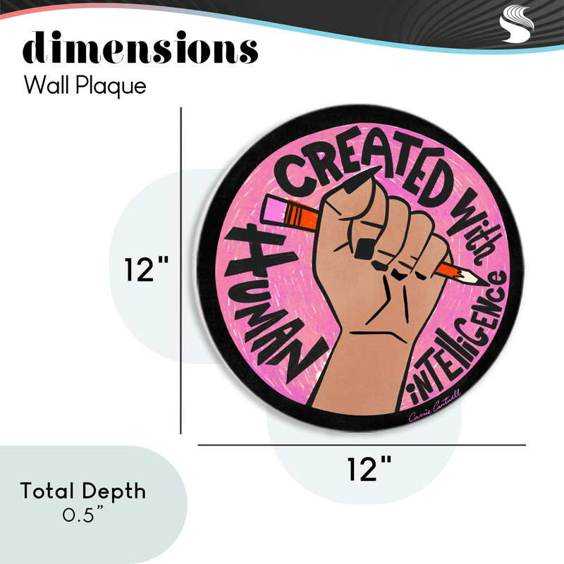 Créée avec une plaque murale d'intelligence humaine, design par Carrie Cantwell