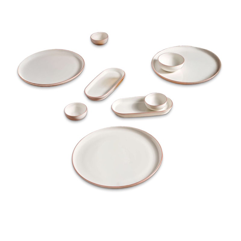 Ensemble de petit-déjeuner 14 pièces 100% porcelaine 14 pièces