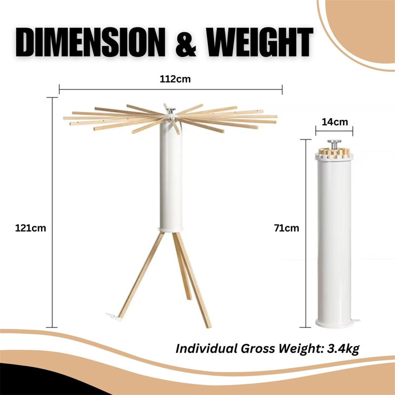 Foldable Tripod Clothes Drying Rack - Portable For Outdoor Use
