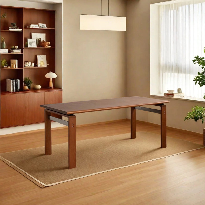 Retro solid wood dining table, retro style, 29.52''H x 62.99''L x 31.49''W