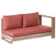 Garden Corner Sofa 5 Seater MARETTIMO Certified Acacia Wood Red-296697903