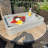 Sunjoy Wicker Floating Tray 36x24 inch Aluminum Frame Pool Tray Swimming Floating Serving Tray for Drinks, Snacks, and Essentials-88202095