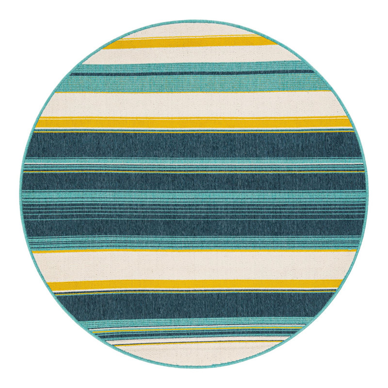 Gourlie Indoor/Outdoor Area Rug, Round 5'1"