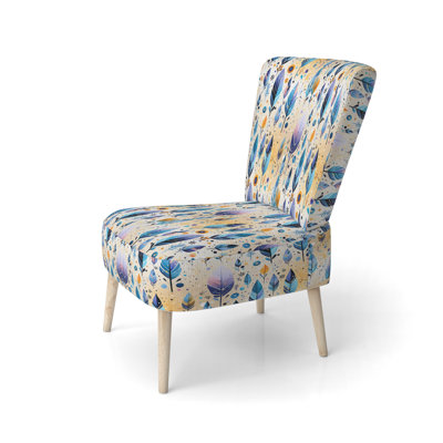 Tribal Dreamscape Boho Pattern - Upholstered Bohemian Side Chair, Boho Style Accent Chair
