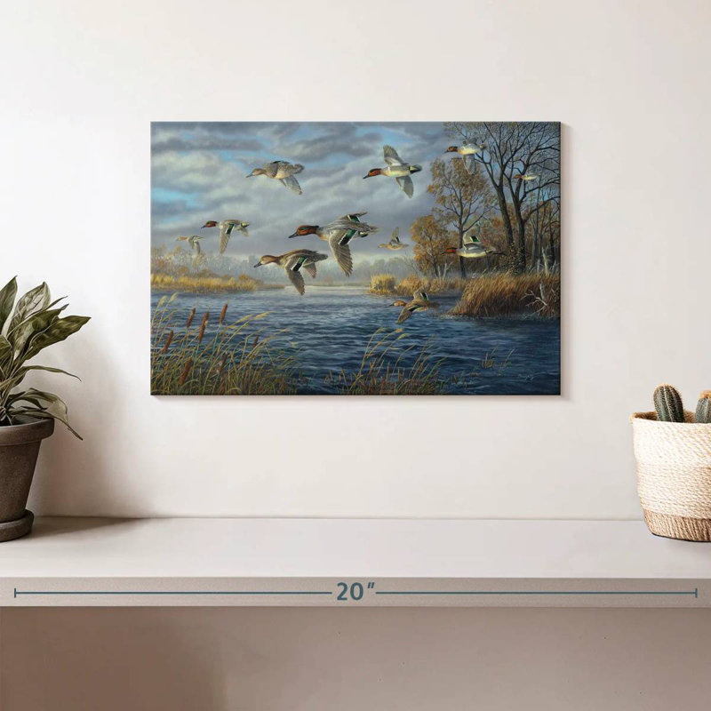 Sanctuary Bay - Green Winged Teal, 8" H x 12" W