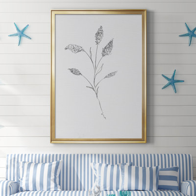 Floral S croquis Ii - reproduction d'art sur toile