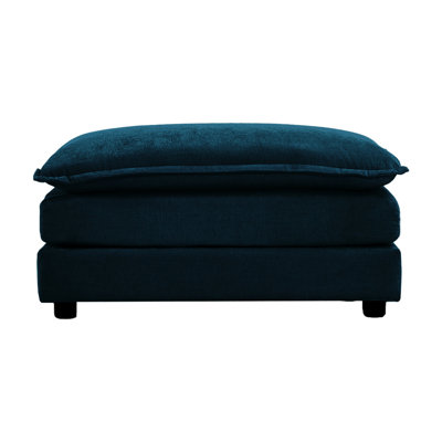 Blue Chenille Footrest, Filled With Soft Materials, Relaxing Option , Comfortable And Stylish, Ideal For Home Use