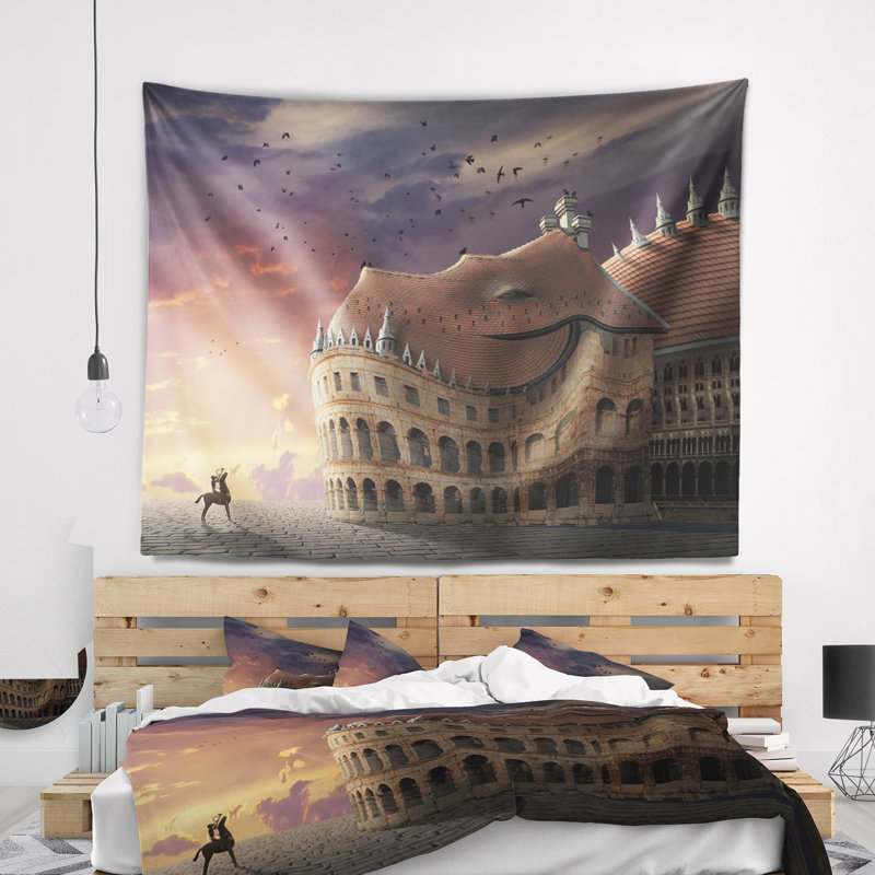 Tapisserie «Landscape Wake Up Dragon Collage», H 32 po x l 39 po