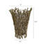 Mandy Mabrey Candle Holder, Branch Details, Gold Metal, Black Glass 13 Inch