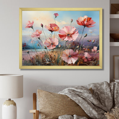 Œillets mauves, charme de campagne III sur toile