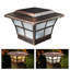 Éclairage de poteau de clôture à DEL intégrée à énergie solaire 4 po x 4 po avec adaptateur de base inclus Prestige-23282570-23282567