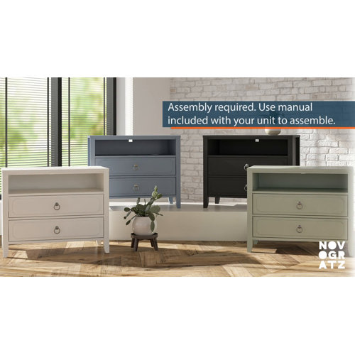 Novogratz Her Majesty 2 Drawer Writing Desk, Pale Green